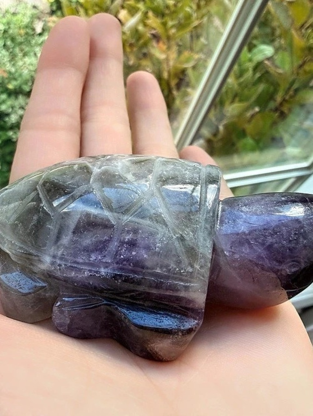 Dream Amethyst Turtle Sculpture